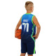 Форма баскетбольная детская NBA клуб Mavs 77 S-2XL темно-синий-голубой-салатовый