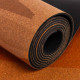 Килимок для йоги Пробковий двошаровий каучуковий Yoga mat BLOOM 183x61мx0.3cм темно-синій