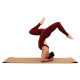 Килимок для йоги Пробковий каучуковий двошаровий Yoga mat BLOOM 183x61мx0.6cм коричневий