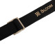Ремінь для йоги з металевою пряжкою BLOOM YOGA STRETCH STRAP 183x3,2 см чорний