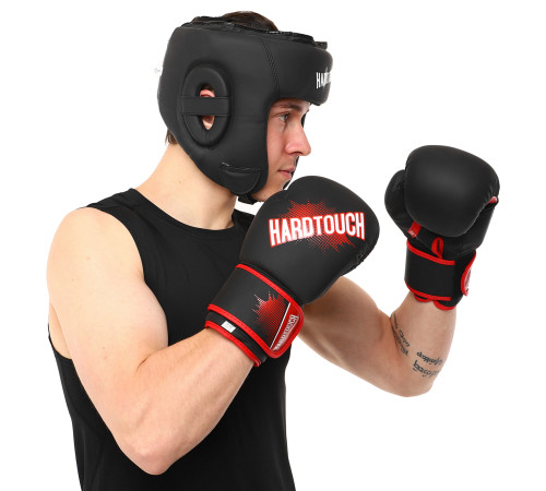 Рукавиці боксерські на липучці PU HARD TOUCH 10-14 унцій кольори в асортименті