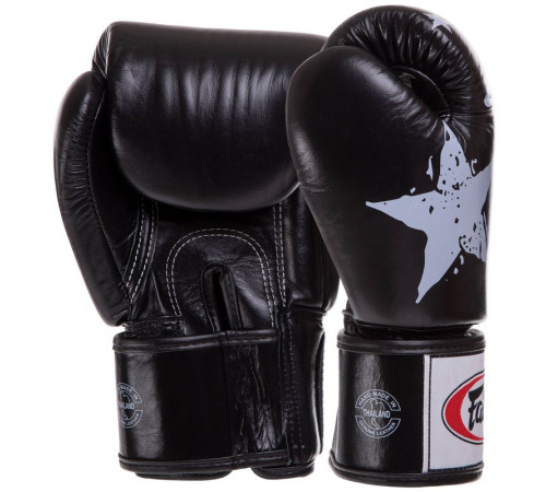 Рукавиці боксерські на липучці шкіряні FAIRTEX NATION PRINT 10-16унцій кольори в асортименті