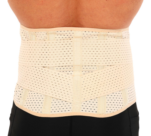 Пояс корсет для поддержки поясницы SP-Sport BACK SUPPORT телесный