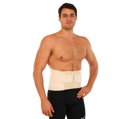 Пояс корсет для поддержки поясницы SP-Sport BACK SUPPORT телесный