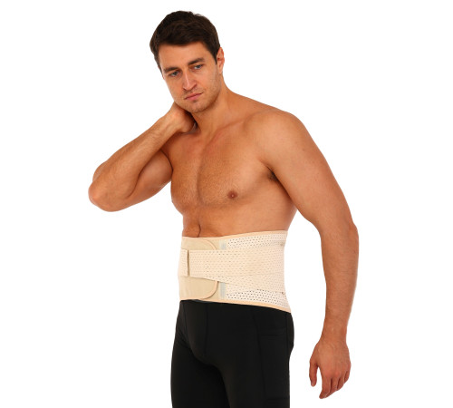 Пояс корсет для поддержки поясницы SP-Sport BACK SUPPORT телесный