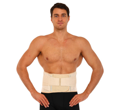 Пояс корсет для поддержки поясницы SP-Sport BACK SUPPORT телесный