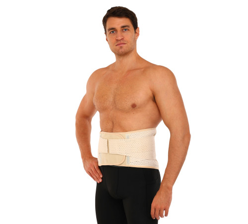 Пояс корсет для поддержки поясницы SP-Sport BACK SUPPORT телесный