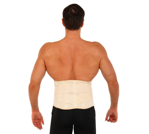 Пояс корсет для поддержки поясницы SP-Sport BACK SUPPORT телесный