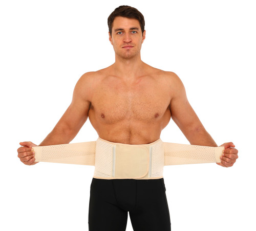 Пояс корсет для поддержки поясницы SP-Sport BACK SUPPORT телесный