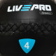 М'яч набивний медичний для кросфіту WALL BALL LiveUp 4кг чорний
