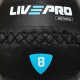 М'яч набивний медичний для кросфіту WALL BALL LiveUp 8кг чорний