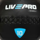 М'яч набивний медичний для кросфіту WALL BALL LiveUp 10кг чорний
