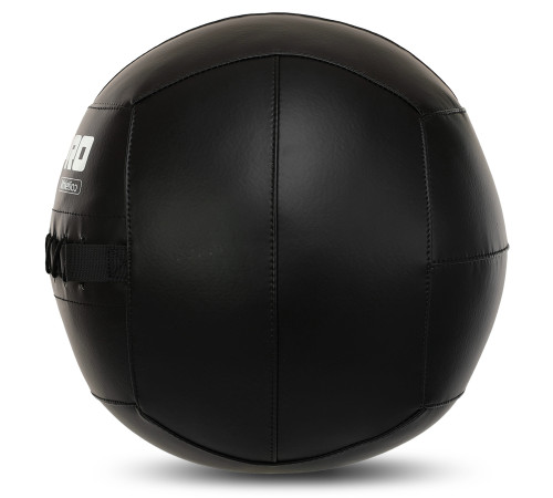 М'яч набивний медичний для кросфіту WALL BALL LiveUp 12кг чорний