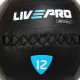М'яч набивний медичний для кросфіту WALL BALL LiveUp 12кг чорний