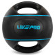 Медбол мяч медицинский двуручный с хватами LiveUp Medicine Ball 4кг черный