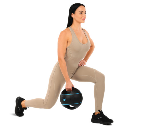 Медбол мяч медицинский двуручный с хватами LiveUp Medicine Ball 5кг черный