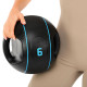 Медбол м'яч медичний дворучний з хватами LiveUp Medicine Ball 6кг чорний