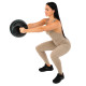 Медбол м'яч медичний дворучний з хватами LiveUp Medicine Ball 6кг чорний