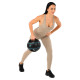 Медбол м'яч медичний дворучний з хватами LiveUp Medicine Ball 6кг чорний