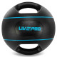Медбол м'яч медичний дворучний з хватами LiveUp Medicine Ball 7кг чорний