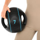 Медбол м'яч медичний дворучний з хватами LiveUp Medicine Ball 7кг чорний