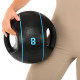 Медбол м'яч медичний дворучний з хватами LiveUp Medicine Ball 8кг чорний