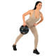 Медбол м'яч медичний дворучний з хватами LiveUp Medicine Ball 8кг чорний