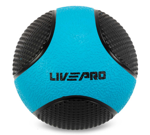 М'яч медичний медбол Medicine Ball LiveUp 1 кг чорний-синій