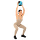 М'яч медичний медбол Medicine Ball LiveUp 3 кг чорний-синій