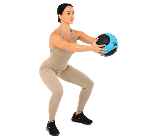 Мяч медицинский медбол Medicine Ball LiveUp 4кг черный-синий