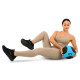М'яч медичний медбол Medicine Ball LiveUp 5кг чорний-синій