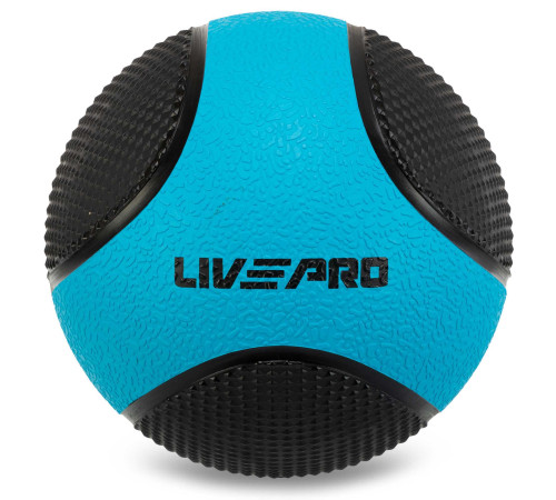 М'яч медичний медбол Medicine Ball LiveUp 6кг чорний-синій