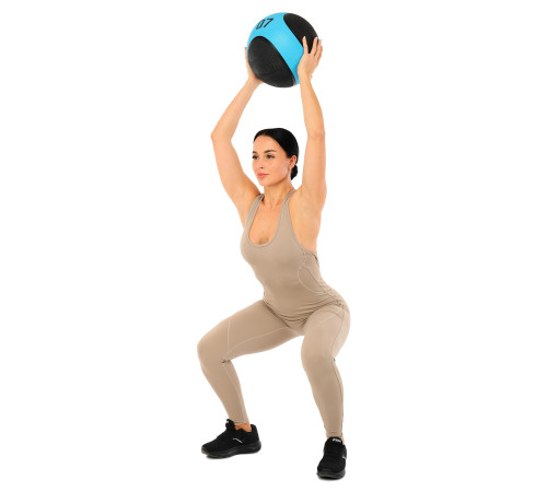Мяч медицинский медбол Medicine Ball LiveUp 7кг черный-синий