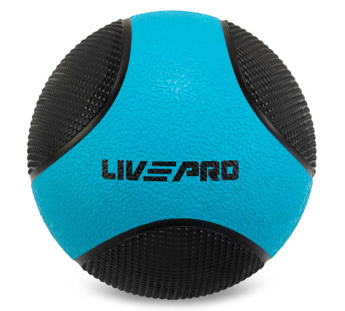 М'яч медичний медбол Medicine Ball LiveUp 8кг чорний-синій