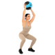 М'яч медичний медбол Medicine Ball LiveUp 10кг чорний-синій