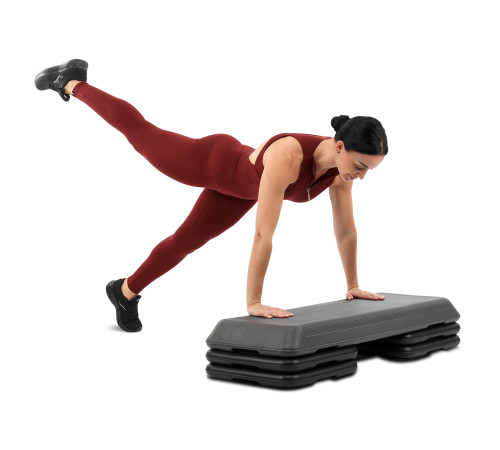 Степ-платформа для фітнесу та аеробіки 3 рівня висоти SP-Sport 110x36,5x10-21см кольори в асортименті