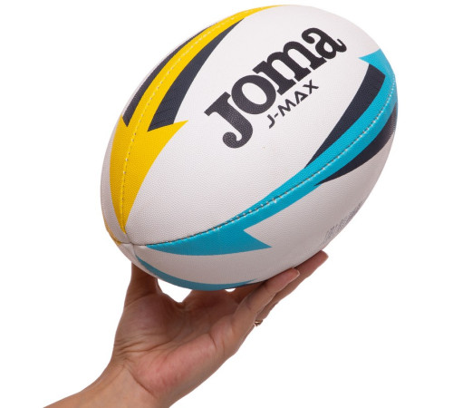М'яч для регбі дитячий Joma J-MAX розмір 3 білий-жовтий-синій