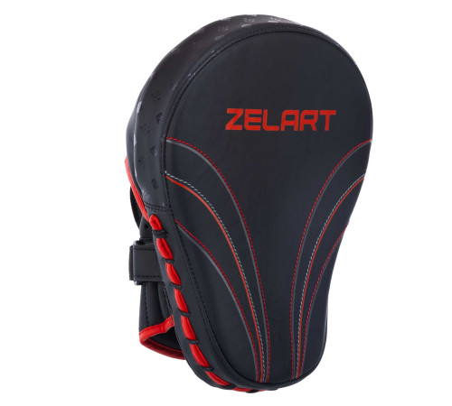 Лапа боксерська вигнута тренувальна композитна шкіра ZELART 19x5x26см 2штуки кольори в асортименті