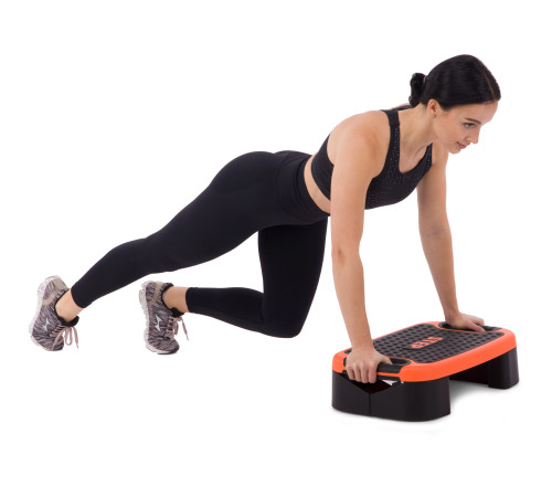 Степ-платформа балансувальна 4 в 1 MULTIFUNCTIONAL STEP Zelart 53x36x14см чорний-помаранчевий