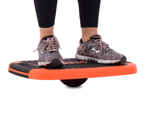 Степ-платформа балансувальна 4 в 1 MULTIFUNCTIONAL STEP Zelart 53x36x14см чорний-помаранчевий