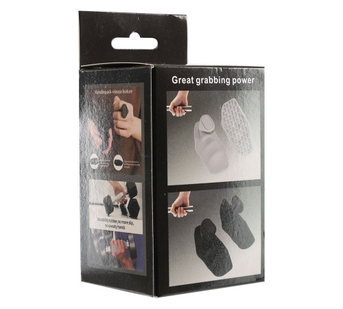 Накладки на долоні грипси Gym Grips Gloves для силових тренувань та турніка силіконові нековзні SP-Sport 2 шт чорний