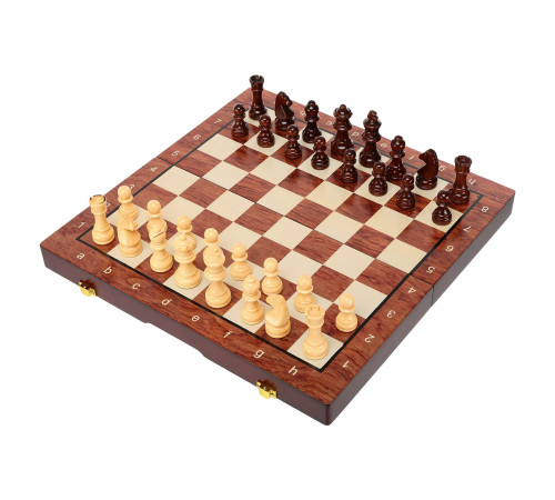 Шахматы настольная игра деревянные ZOOCEN размер 34см x 37см x 2,75см