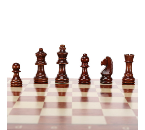 Шахматы настольная игра деревянные ZOOCEN размер 34см x 37см x 2,75см