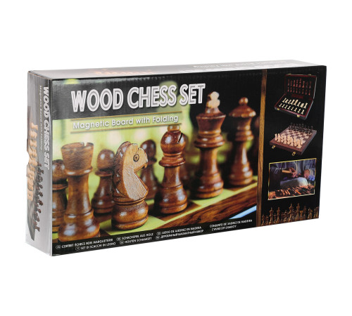 Шахматы настольная игра деревянные ZOOCEN размер 34см x 37см x 2,75см