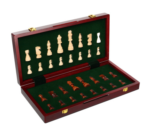 Шахи настільна гра дерев'яні ZOOCEN розмір 39,5см x 39,5см x 2,75см
