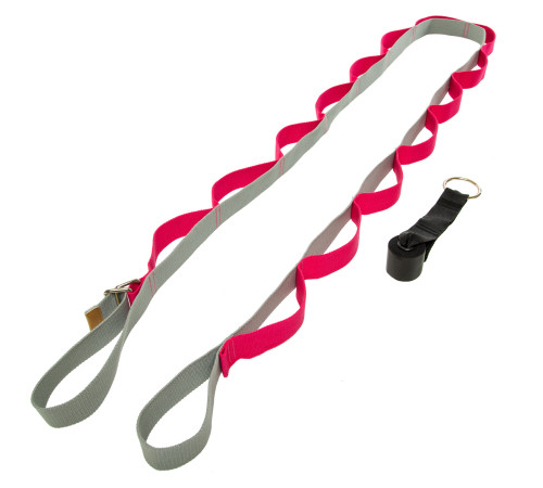 Стрічка стропа з петлями для розтяжки Stretch Strap з дверним якорем SP-Sport 14 петель кольори в асортименті
