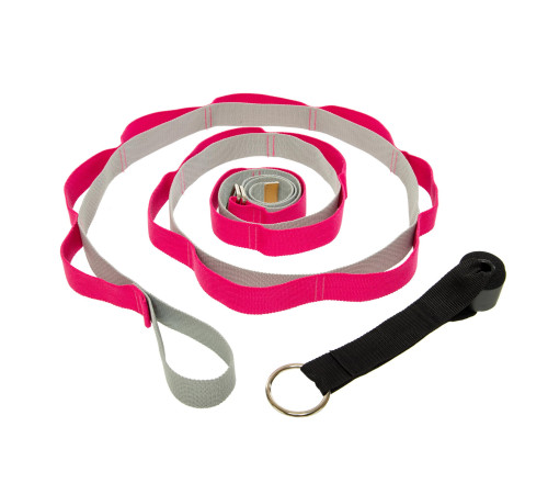 Стрічка стропа з петлями для розтяжки Stretch Strap з дверним якорем SP-Sport 14 петель кольори в асортименті