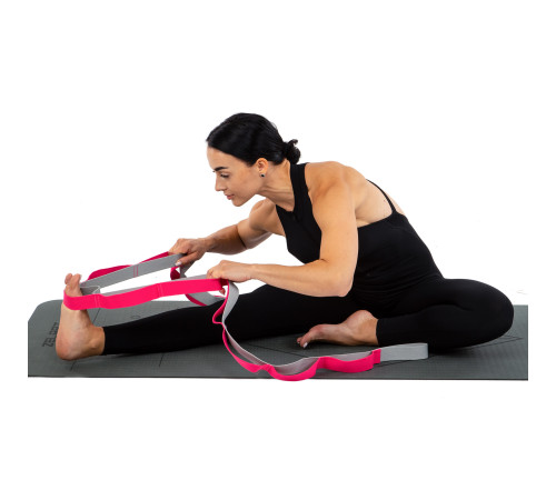 Стрічка стропа з петлями для розтяжки Stretch Strap з дверним якорем SP-Sport 14 петель кольори в асортименті