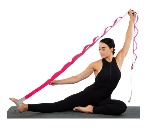 Стрічка стропа з петлями для розтяжки Stretch Strap з дверним якорем SP-Sport 14 петель кольори в асортименті