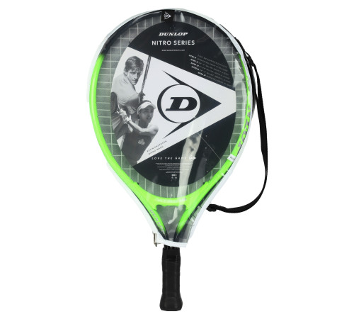 Ракетка для великого тенісу дитяча DUNLOP NITRO G0000 HQ 3-5років 19" чорний-салатовий